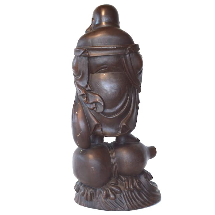 Amazon.co.jp: 布袋尊 布袋様 木彫り 鶏翅木 一点もの 七福神 縁起物