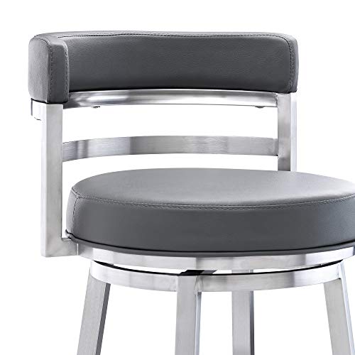 Madrid Bar Stool, 26" Counter Height, Gray #TOP5