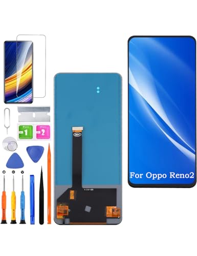 HLYGZX Display di ricambio per display LCD Oppo Reno2 TFT, per Oppo Reno 2 CPH1907 Display Touch Digitizer Assembly Kit di riparazione (senza impronte digitali)