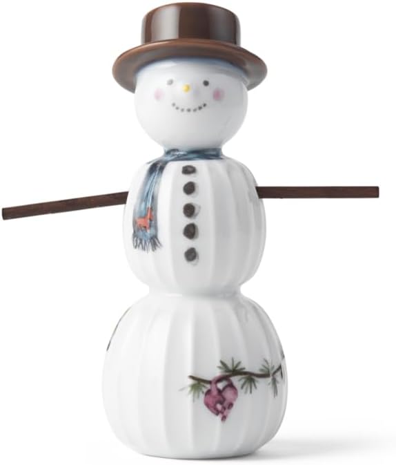 HAK KÄHLER Kahler Hammershoi Christmas Snowman Figurine, White, 4.5" H, Designed by Hans-Christian Bauer & Rikke Jacobsen, Gift Box Included