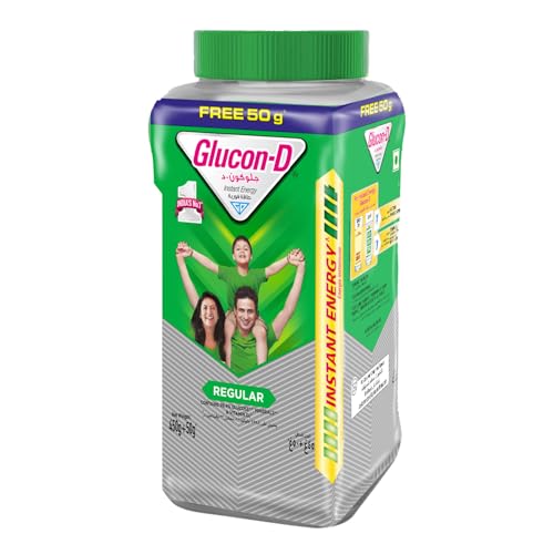 Image of Glucon-D Instant Energy Drink Powder Jar 450gm (Extra 50gm free) | Energy, Recovery, Immunity | Regular