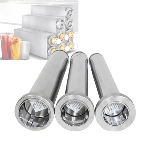 Dispensador de vasos de plástico de acero inoxidable, equipo de catering Dispensador de vasos de papel, diámetro del tubo de vaso 80 mm, longitud 650 mm, se pueden utilizar divisores de vasos de 2/3/4