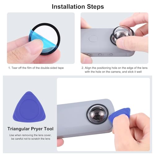 Image of PULUZ Lens Guard PC Protective Cover Kits Camera Accessories for Ricoh Theta SC2 / S /V (Transparent) Protector Dust-Proof Cover Anti-Scratch Accessory