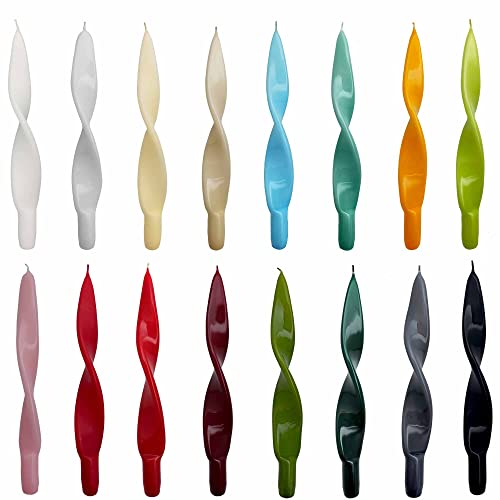 Edle Spiralkerzen Vintage No. 4 in Creme - 4 Stück Twisted Candles I gedrehte Spiral Kerzen Stabkerzen Spitzkerzen - 27 x 2,2 cm - Trendkerzen Cover