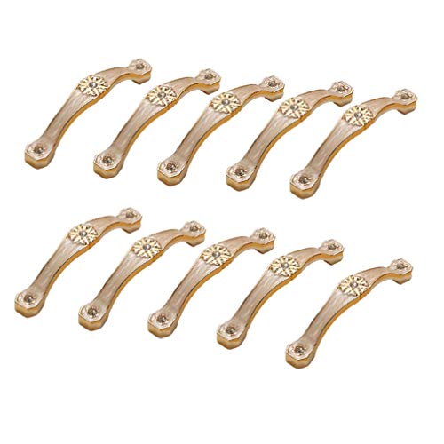 Poignées tiroir d'armoire design blanc d1 boutons de finition supérieure lot de 10