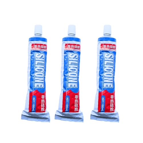 Image of Self adhesive silicon Thermal Paste, for Use in Coolers Heat Sink, CPU and Chipsets, Graphics Card, LED, IC, GPU, VGA, PC Processor, etc. (white, pack of 3)