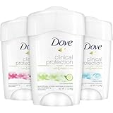 Dove Deodorant, Clinical Protection for Women, 3-Stick Variety Pack - Antiperspirant Deodorant with 48-Hours of Protection, Moisturizing for Sensitive Skin, Scented, 1.7 Oz (3 Piece Set)