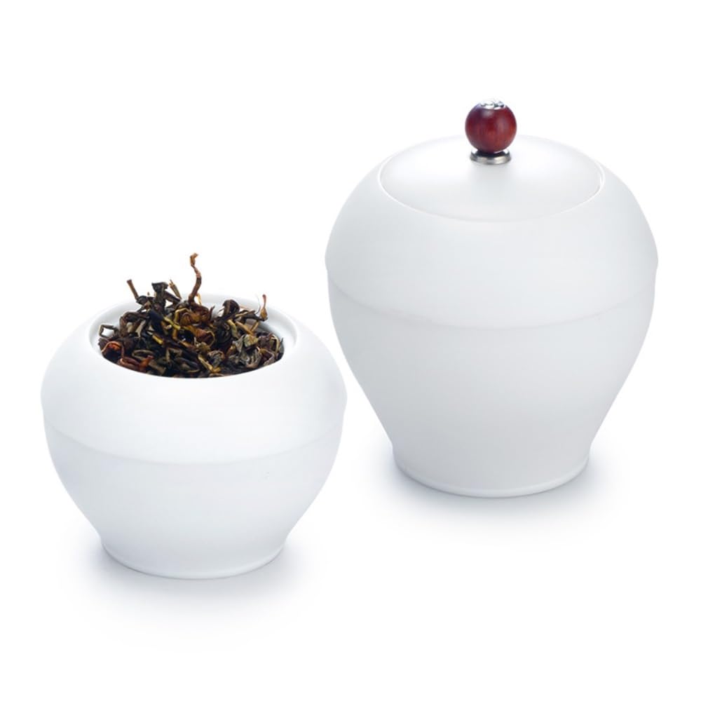 Pojemniki na herbatę i przechowywanie herbaty, biały, porcelanowy, słoik do przechowywania herbaty w dużych ilościach, z jadeitu o smaku baraniny, pusty słoik, kuchenne pojemniki na herbatę (M)
