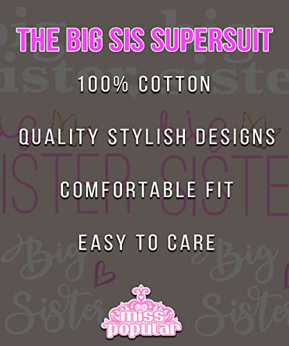 MISS POPULAR Big Sister T-Shirts for Big Sis Announcement, Promoted to Big Sis, Everyday Wear| Toddler to Big Girl Sizes4