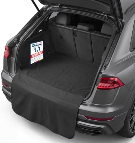 LIONSTRONG® Ladekantenschutz Auto [GEPOLSTERT & WASSERDICHT] - 100x150 cm | universelle Schutzmatte Kofferraum - Kleinwagen bis SUV - Kofferraumschutz Auto Hund - kratzfest & rutsc