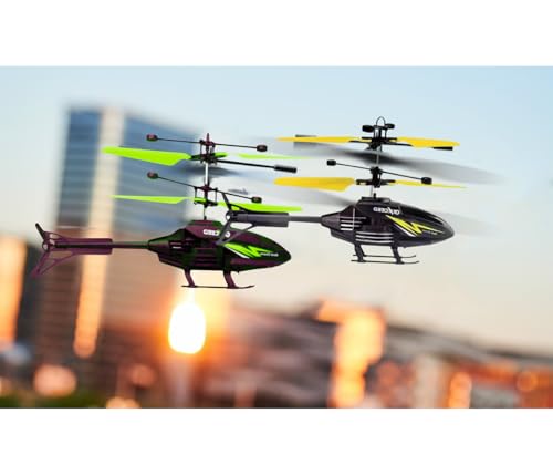 Image of Remote Control Flying Helicopter Toy - Rechargeable RC Helicopter for Kids & Beginners, Lightweight Indoor /Outdoor with USB Charging and 3D Light (B.Yellow)