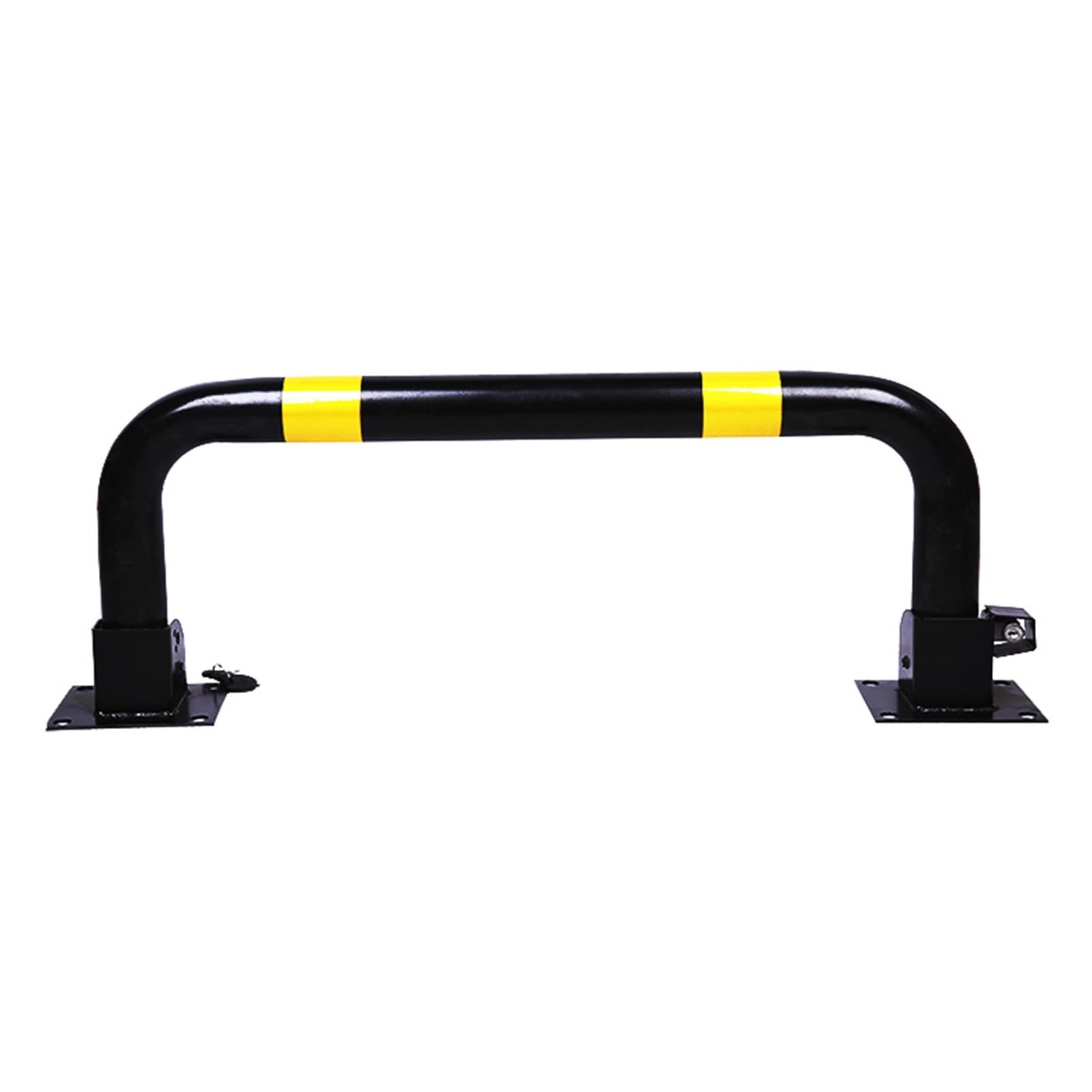 SaryEdge U Shape Security Bollard, Folding Reflective Sign Pole, Guardrail Collision Bar for Parking Lots, Schools, Garages,Black-31.49 x 11.81inch,Black-31.49 x 11.81inch