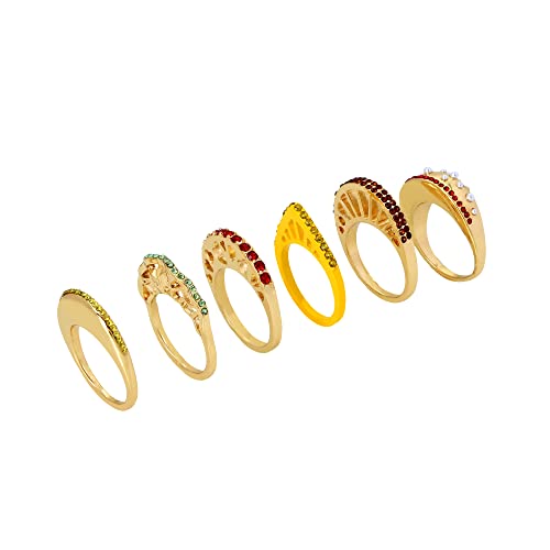 Betsey Johnson Hamburger Stackable Ring Set #TOP1