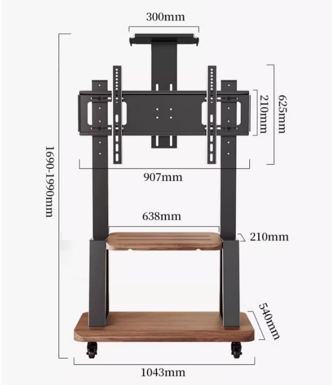 Soporte Universal para TV Ajustable con Ruedas para 32" a 80" miniatura 2