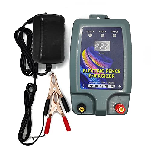 SHUIYUE Clôture électrique pour bétail, Animaux, électrificateur de clôture, Haute Puissance, 3 Modes d'alimentation pour élevage de volailles