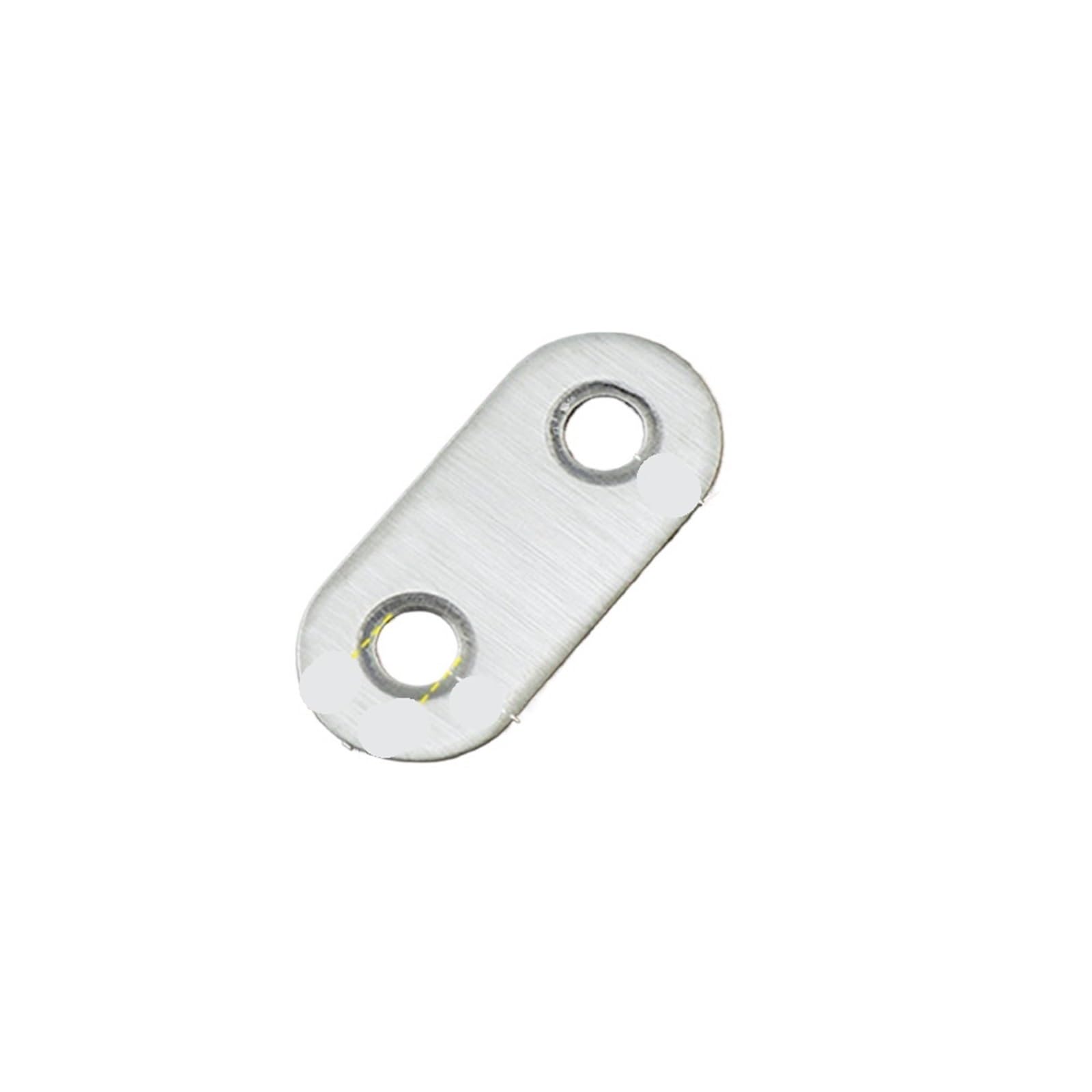 Zihdke 47X16mm 10Pcs Corner Brackets Stainless Steel Straight Repair Flat Fixing One-Character Code For Repairing(47X16mm)