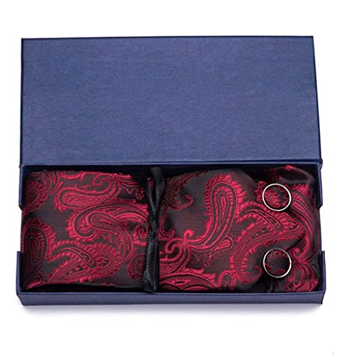 Set de corbata y gemelos con caja regalo para hombre