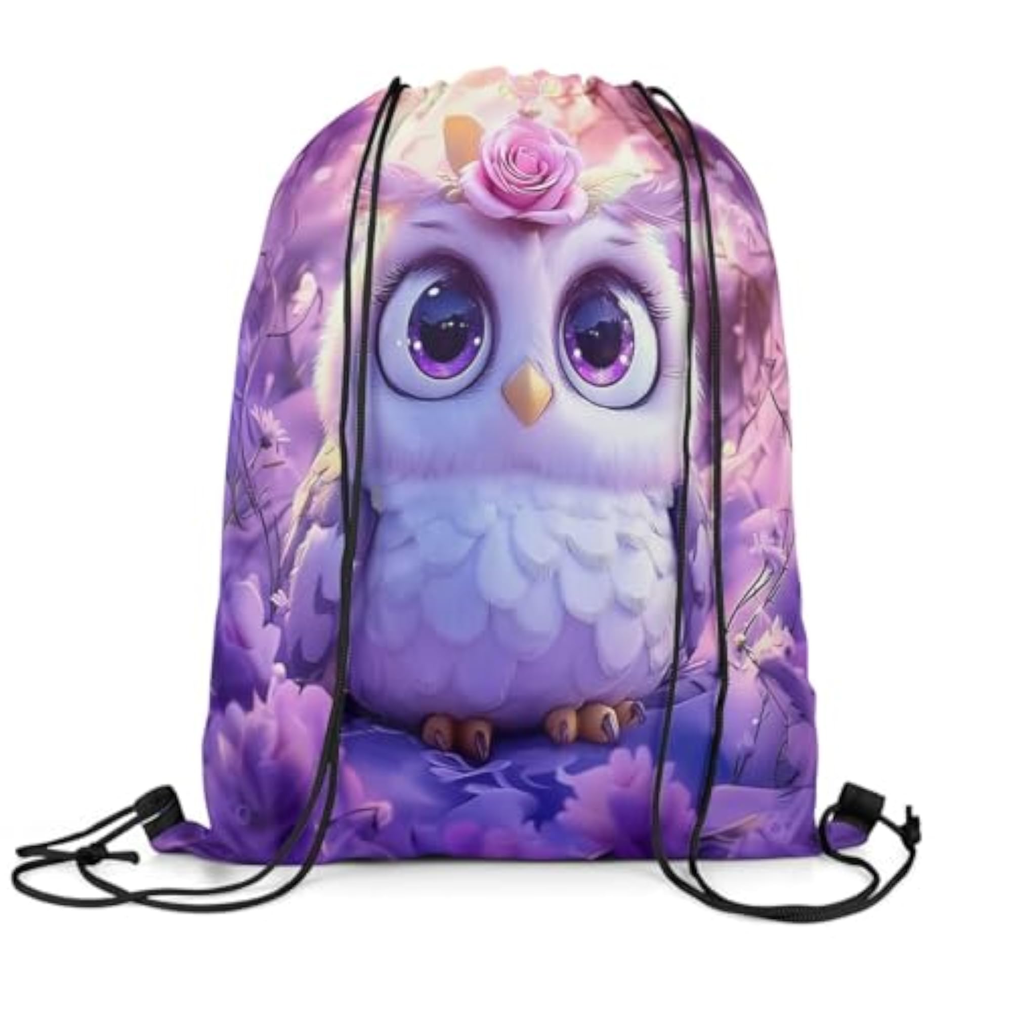 Kawaii Unicorn Drawstring Backpack, Cute Gym Bag