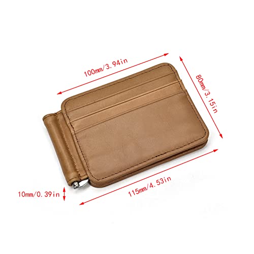 1 Pcs Real Slim Leather Wallet for Men,Real Leather Men's Bifold Wallet,Men's Dollar Bill Clip,Ultra Strong Stitching,Slim Billfold with 12 Card Slots2