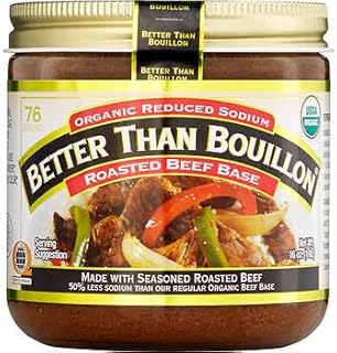 Better Than Bouillon Organic Roasted Beef Base, Made with Seasoned Roasted Beef, USDA Organic 21-Ounce Jar 100 Serving (Pa...