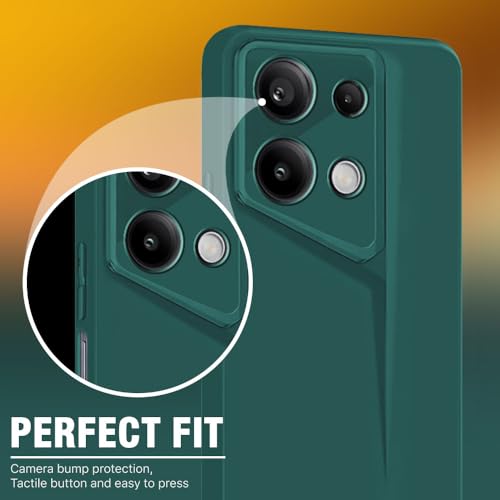 Image of WOW IMAGINE Slim Back Cover for Xiaomi Mi Redmi Note 13 5G | Blade Series Ultra Thin Case with Lightweight Design | Camera Protection | Soft Matte Silicone Flexible Mobile Case - Green