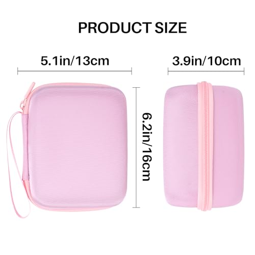 Image of Lebakort Hard Carry Case Compatible with Nelko Photo Printer, PP01 / PP03 Color Mini Portable Printer, Travel Portable Storage Bag (Pink Case)
