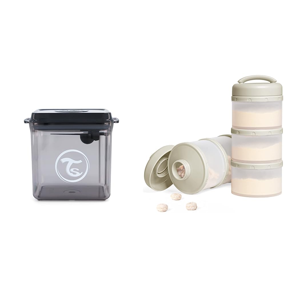 Twistshake Milchpulver Aufbewahrung Behälter mit Löffel 1700 ml & Termichy Milchpulver Portionierer Baby Stapelbar Milchpulver Aufbewahrungsbox 2 