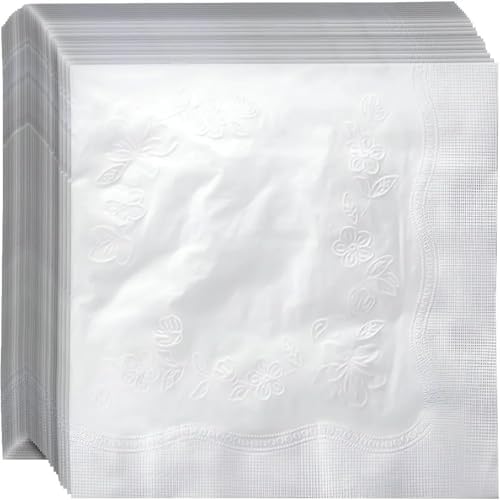 Lillian Tablesettings Premium White Napkins, Large Dinner Napkin, 3 Ply Paper White, 75 count image 4