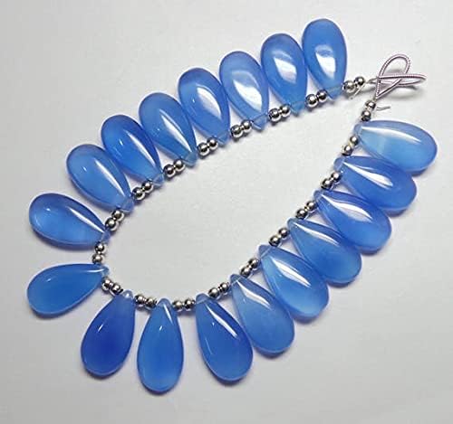 Calcédoine bleu cobalt pour fabriquer des boucles d'oreilles pendantes - 3
