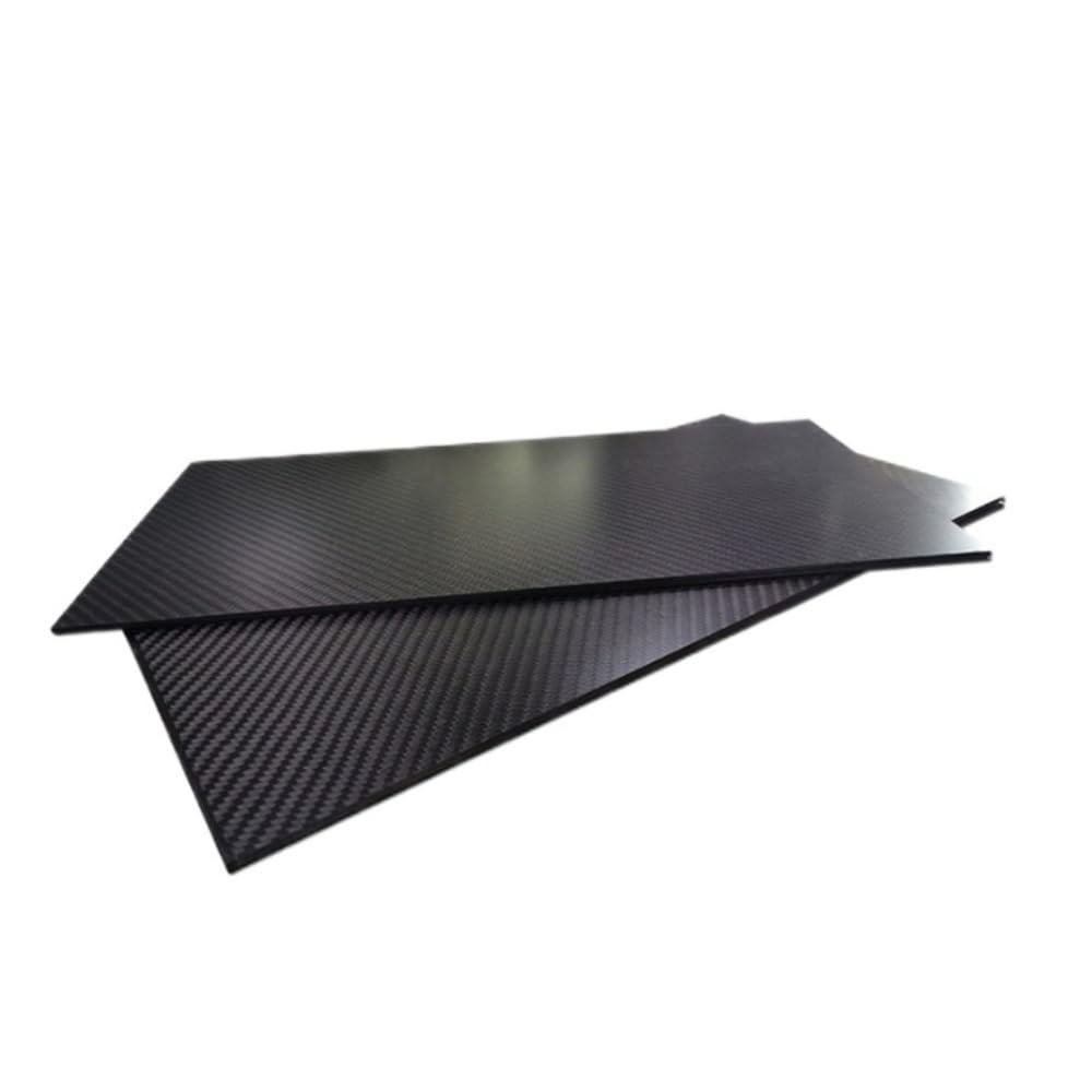 Foglio composito in fibra Foglio di carbonio artigianale nero 3K, larghezza 245 mm, lunghezza 395, finitura opaca in twill, anti-invecchiamento, 1 pezz0(1.5mm)