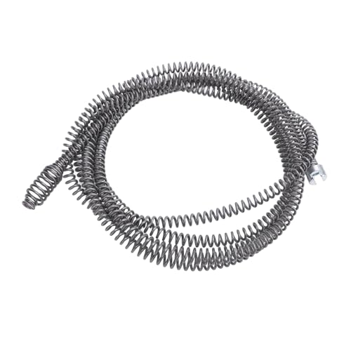 Cable destapacaños de acero manganeso con diseño de resorte, para desatascar fregaderos, baños y inodoros, diámetro 16 mm, 3 metros (9,8 pies) miniatura 7
