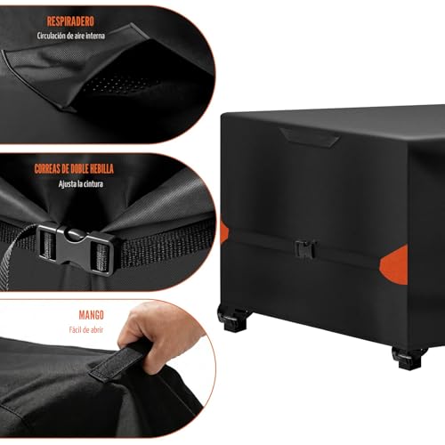 Miniatura 8 de Kovshuiwe - Fundas Para Muebles De Jardín, 125 X 125 X 74 Cm, Tela Oxford Resistente, Resistente Al Viento, Anti-Uv Negro