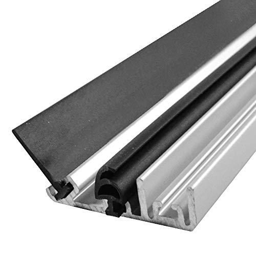 Clear Anodized Astragal with Double Silicone Seal (7383CA), FHSM #8 x 3/4'' supplied, (72'' L x 3/8'' H x 1-5/8'' W)