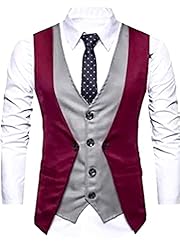 Men’s Business Suit Vest Slim Fit Dress Vest Wedding Waistcoat