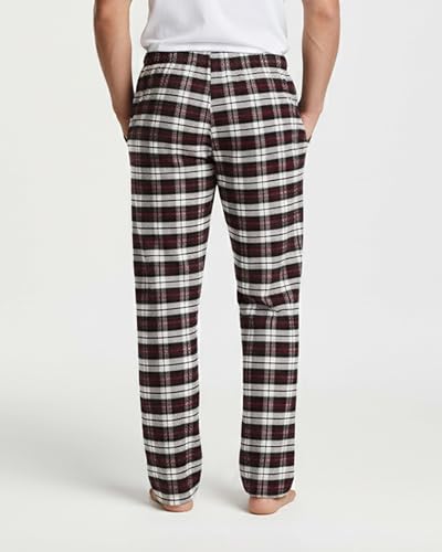 Image of Real Essentials 3 Pack: Men's Soft Cotton Flannel Pajama Pants PJ Lounge Bottoms Elastic Waist Pockets (Big and Tall)