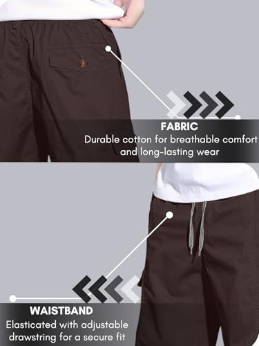 Image of GRECIILOOKS Bermuda Cotton Shorts for Men - Relaxed Fit Casual Summer Shorts | Knee Length Chino Style with Pockets