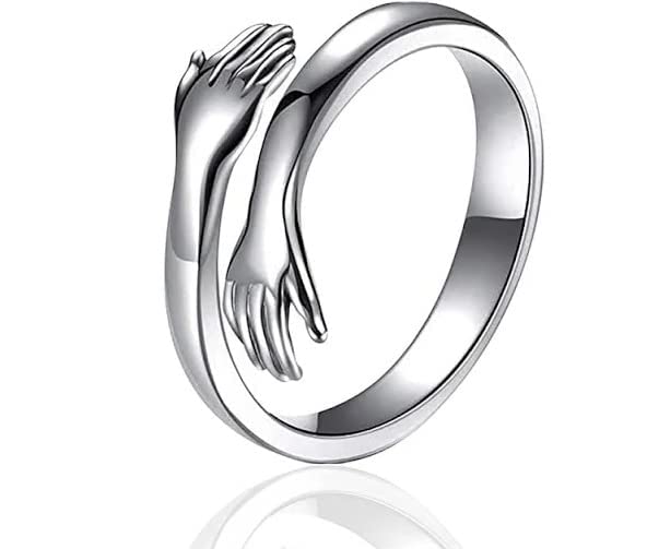 PDY FASHION Adjustable Slvr Color Rings Couple Hug for Women Mother Grandmother Wife Girlfriend Female pack of 1 (B0BHT89JN7) Amazon Price History, Amazon Price Tracker