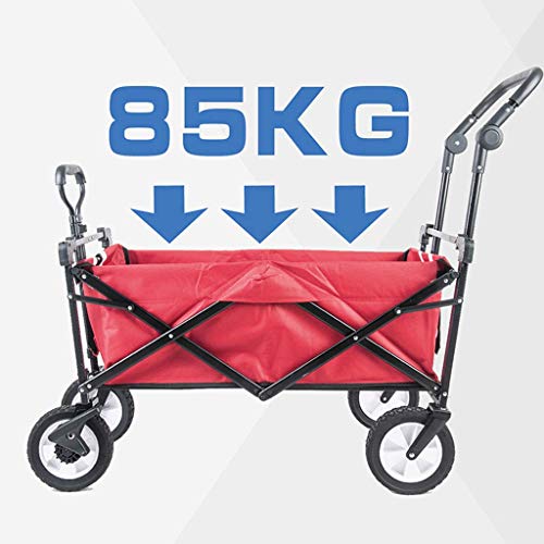 Carretilla Plegable para Jardinería JKSVTF con Ruedas Neumáticas, Capacidad 85 kg, Color Morado miniatura 3