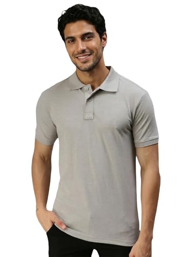 Image of Lux Cozi Men's Cotton Solid Polo Tshirt | Collar Tshirts | Half Sleeves | Stylish & Premium All Day Wear | Pack of 1