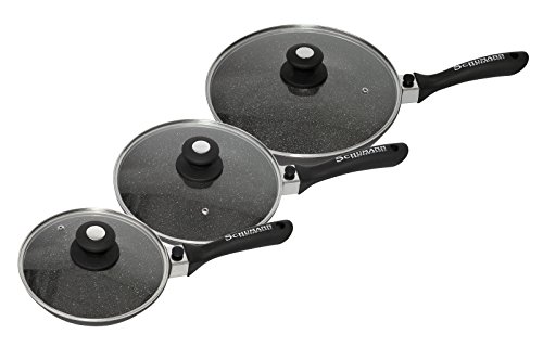 SCHUMANN PROFESSIONNEL SLO0000042 Poêle 3 Pièces Moove Black Diamètre 20/24/28 cm