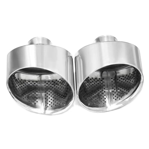 Embouts d'échappement Jaguar XF XJL en acier inoxydable finition ovale argent