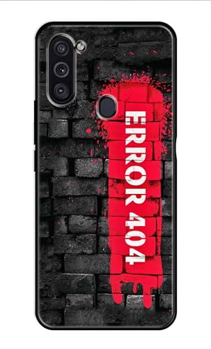 Image of Metal TPU Printed Back Cover for Samsung Galaxy A11 (Error 404) 360 Degree Protection | Camera Protection -25092024(AR)
