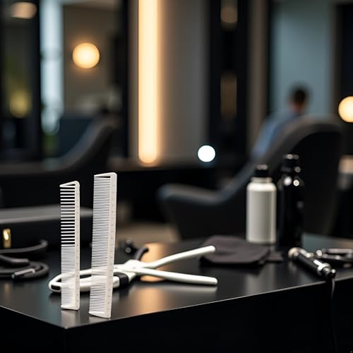 2 Peines Profesionales Blancos para Corte de Pelo miniatura 6