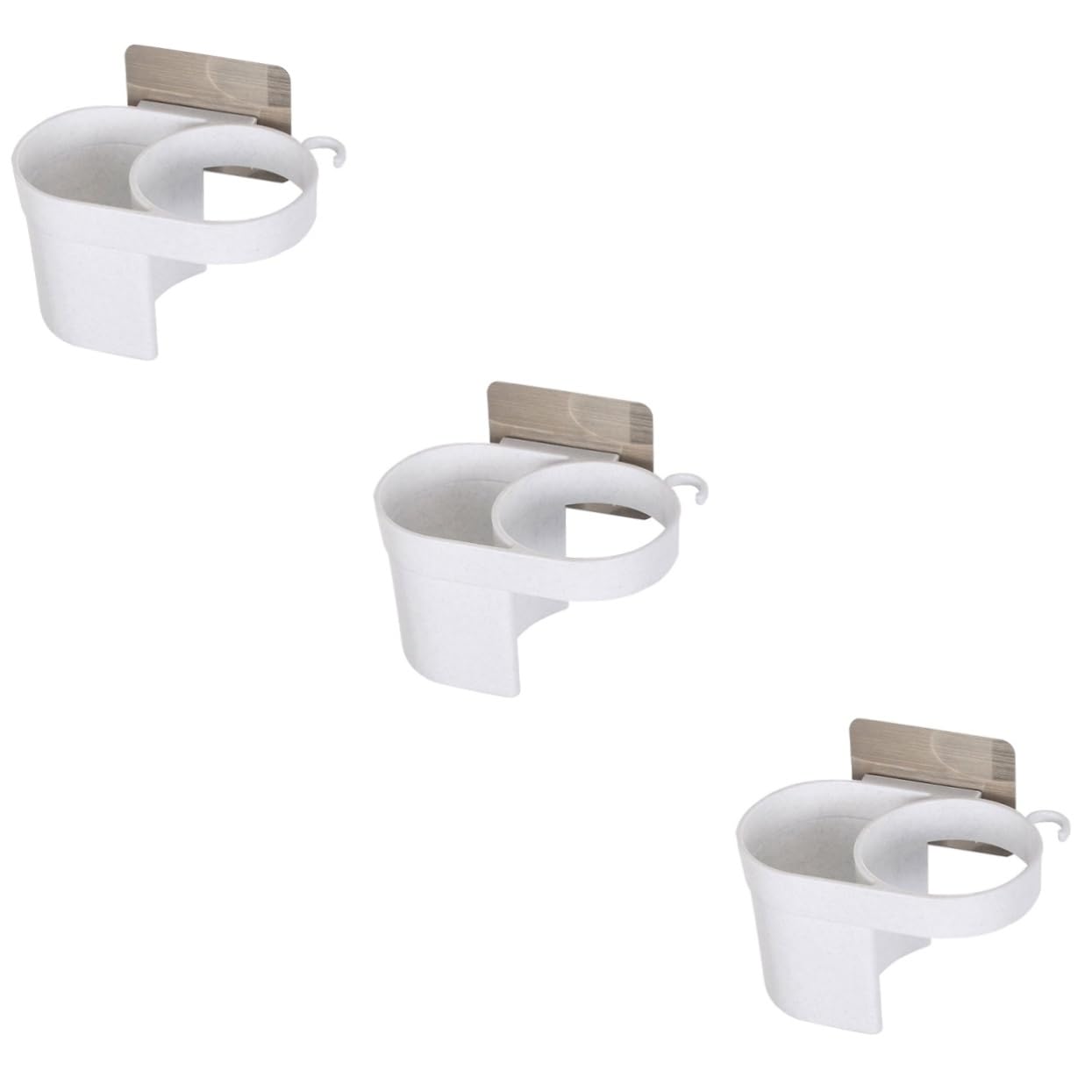 TOPBATHY 3pezzi Porta Asciugacapelli Da Muro Supporto Adesivo Per Asciugacapelli Mensola Organizzatrice Per Bagno e Camera Da Letto Design Elegante e Moderno Ottimo Per Phon e Accessori Per