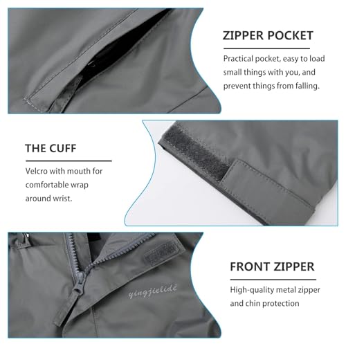 Image of Girls Boys Rain Jackets, Lightweight Waterproof Kids Rain Coats with Hood Windbreakers for Kids