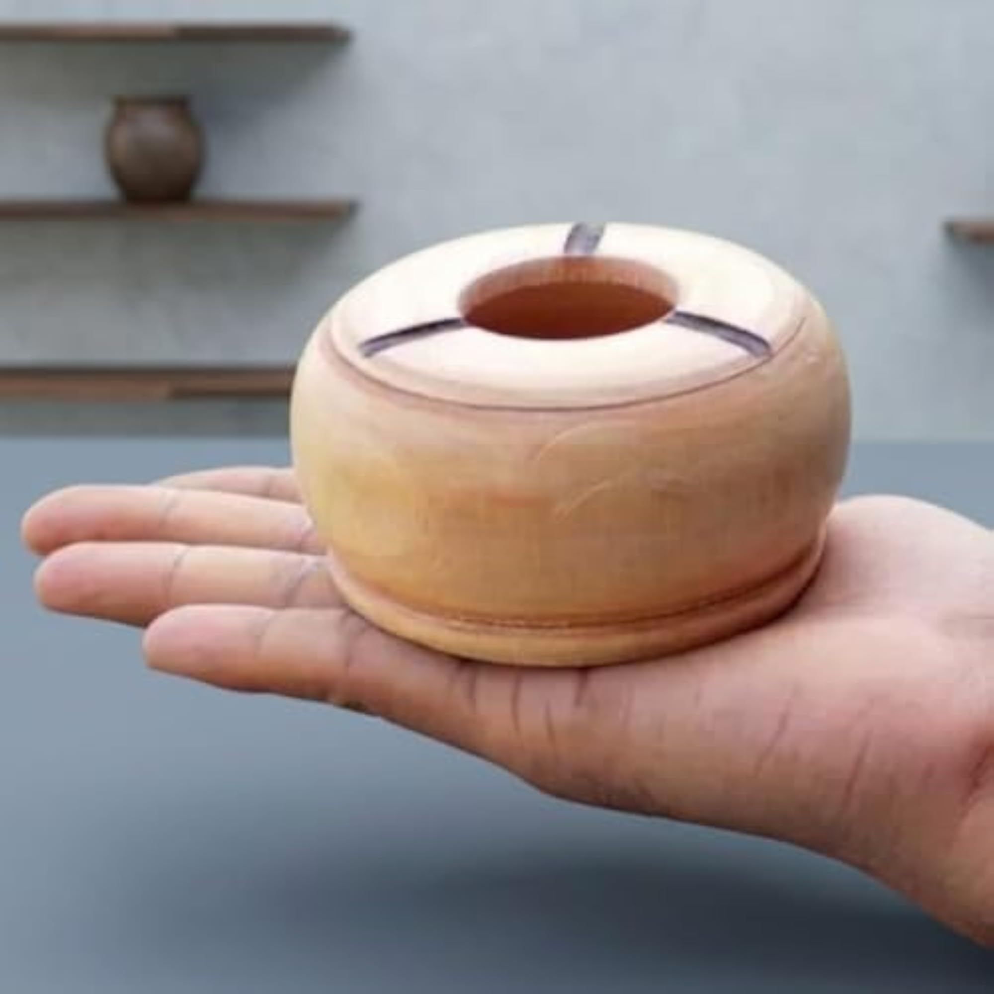 Elegant Wooden Ashtray for Home & Office Use