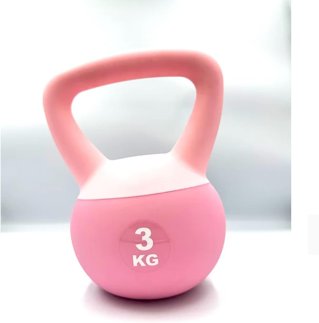 Kettlebell PVC Soft Kettlebell Weights, Strength Training Kettlebells for Weightlifting Home Gym Workout Conditioning Strength & Core Training Equipment (Random Color 3kg)