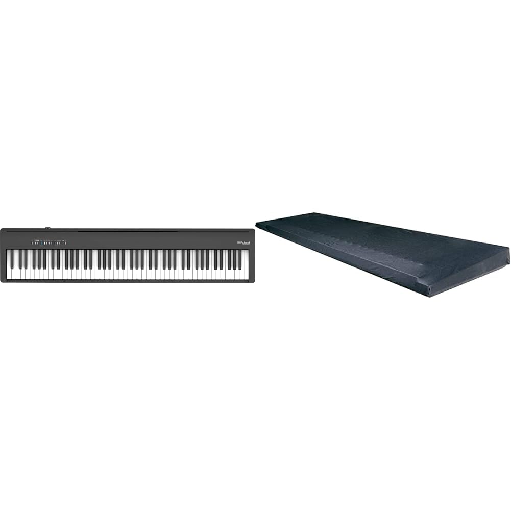 Piano Digitale Roland FP-30X, il Piano Portatile Più Diffuso — Migliorato (Nero) & Cover Antipolvere per Tastiere a 88 Note - KC-L