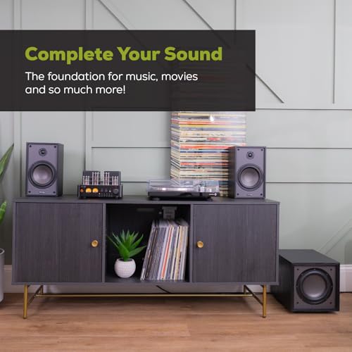 Image of Dayton Audio Classic CS1200 - 12 inch 200W Powered Subwoofer with Class-D Amplifier, Deep Bass and Clean Design for Home Theater & Music - Black