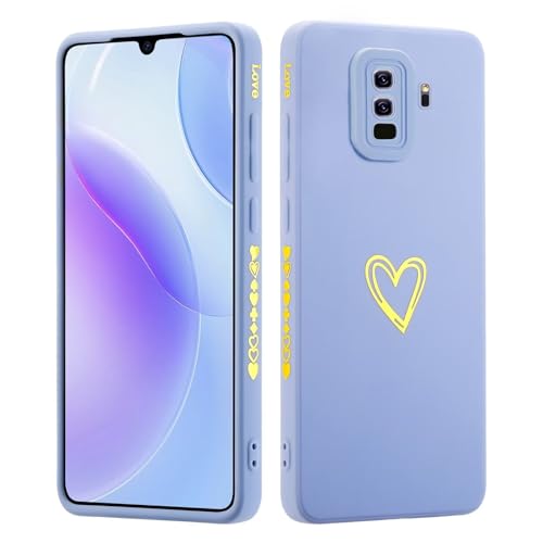LENGRACE for Samsung Galaxy S9 PLUS Heart Pattern Case,TPU Slicone for Women Girls With Side Small Love Pattern Shockproof Soft Phone Case-blue